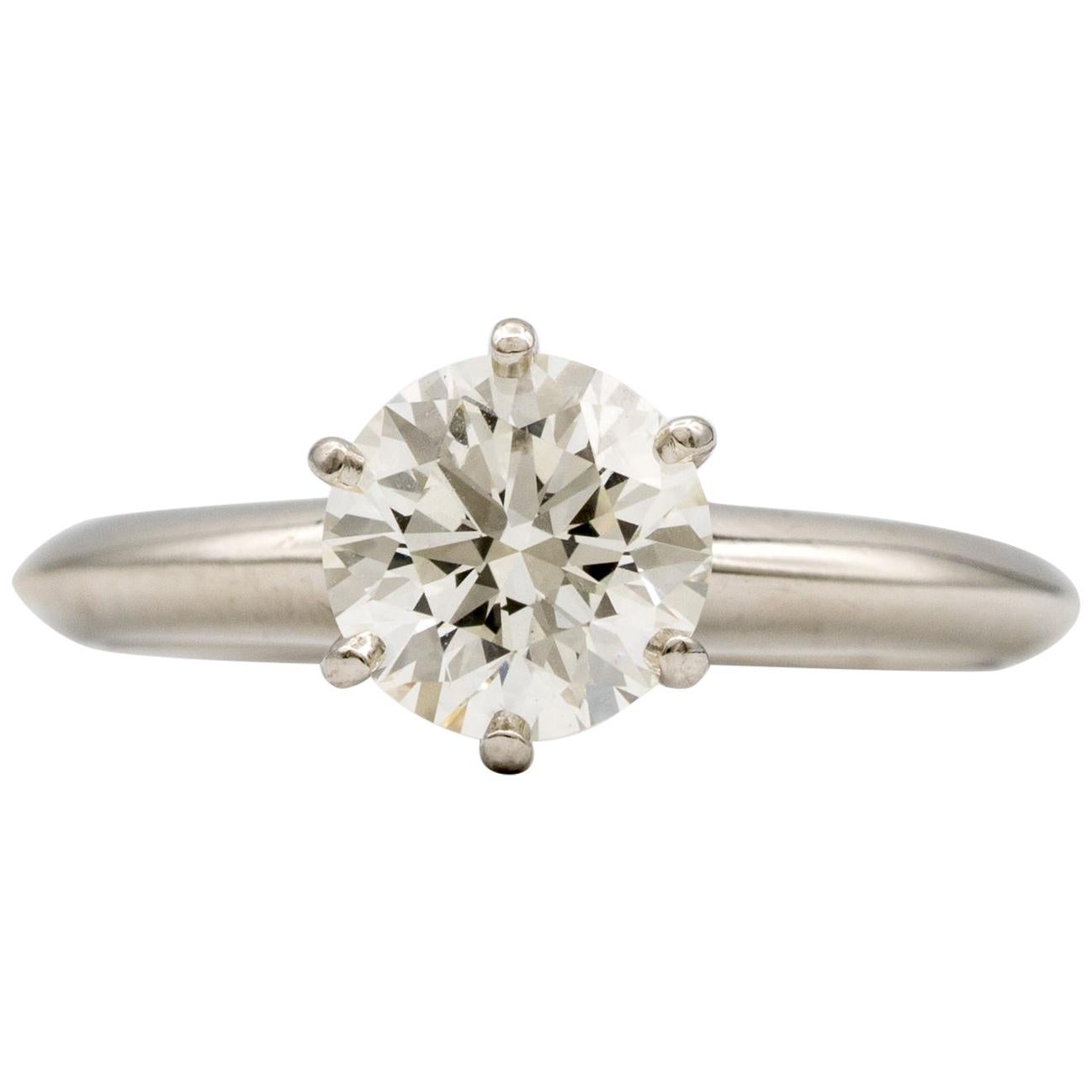 Tiffany & Co. Engagement Ring with 1.28 Carat Centre in Platinum ($18, 200)