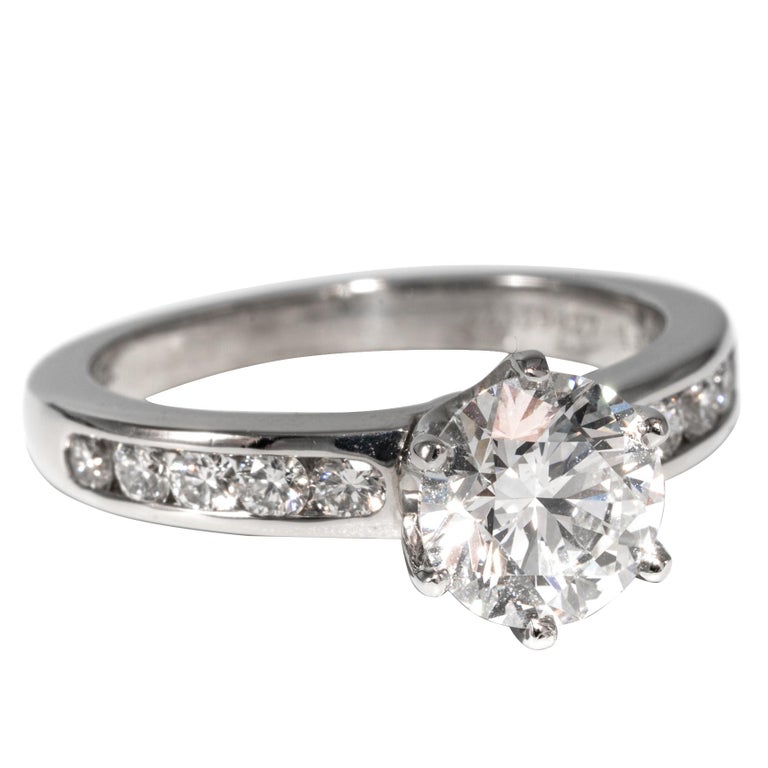 Tiffany and Co. Engagement Ring with 1.43 Carat Round Brilliant Centre