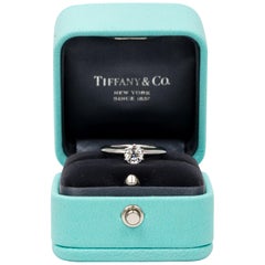 Tiffany & Co. Engagement Ring with .66 Carat Round Brilliant Centre in Platinum
