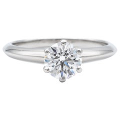 tiffany92 Tiffany
Co. Engagement Ring with .92 Carat Round Brilliant Centre in Platinum