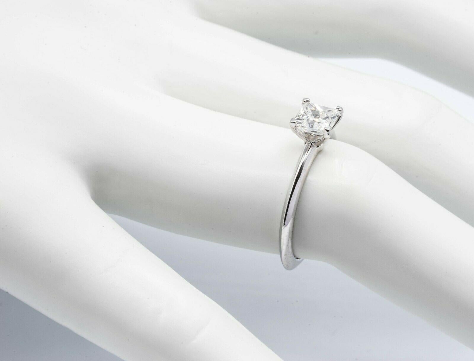 Tiffany & Co. Engagement Ring with .94 Ct Princess Cut GVS1 in Platinum 1