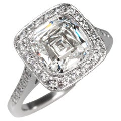 Tiffany & Co. Bague de fiançailles solitaire en platine avec diamant D VVS1