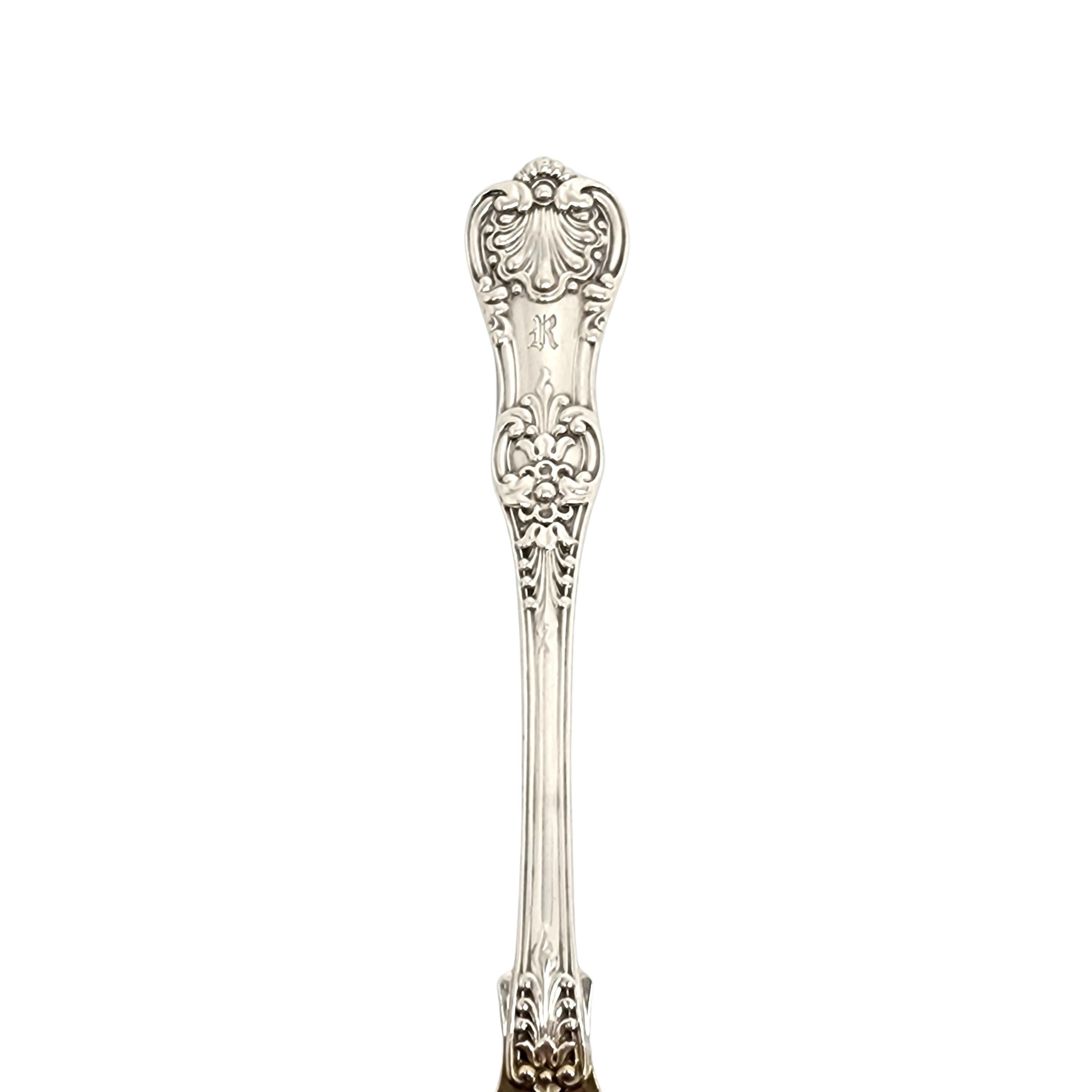 Cuillère à crème glacée à lame en argent sterling lavée à l'or Tiffany & Co English King 1885 en vente 2