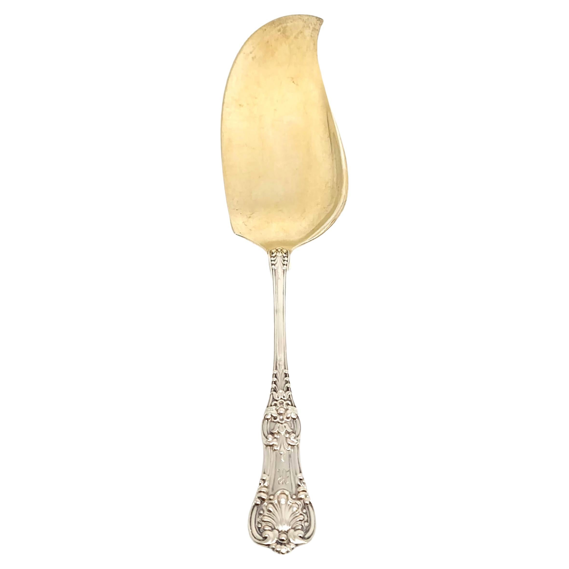Cuillère à crème glacée à lame en argent sterling lavée à l'or Tiffany & Co English King 1885 en vente