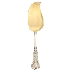 Tiffany & Co English King 1885 Sterling Silver Gold Wash Blade Ice Cream Server