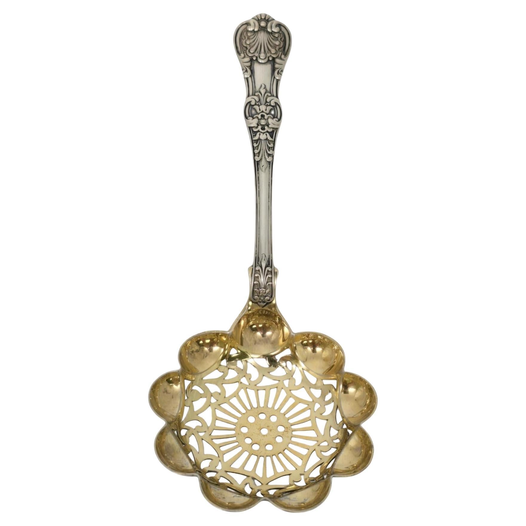 Tiffany & Co English King Sterling Silver Gold Wash Bowl Sugar Sifter #20369