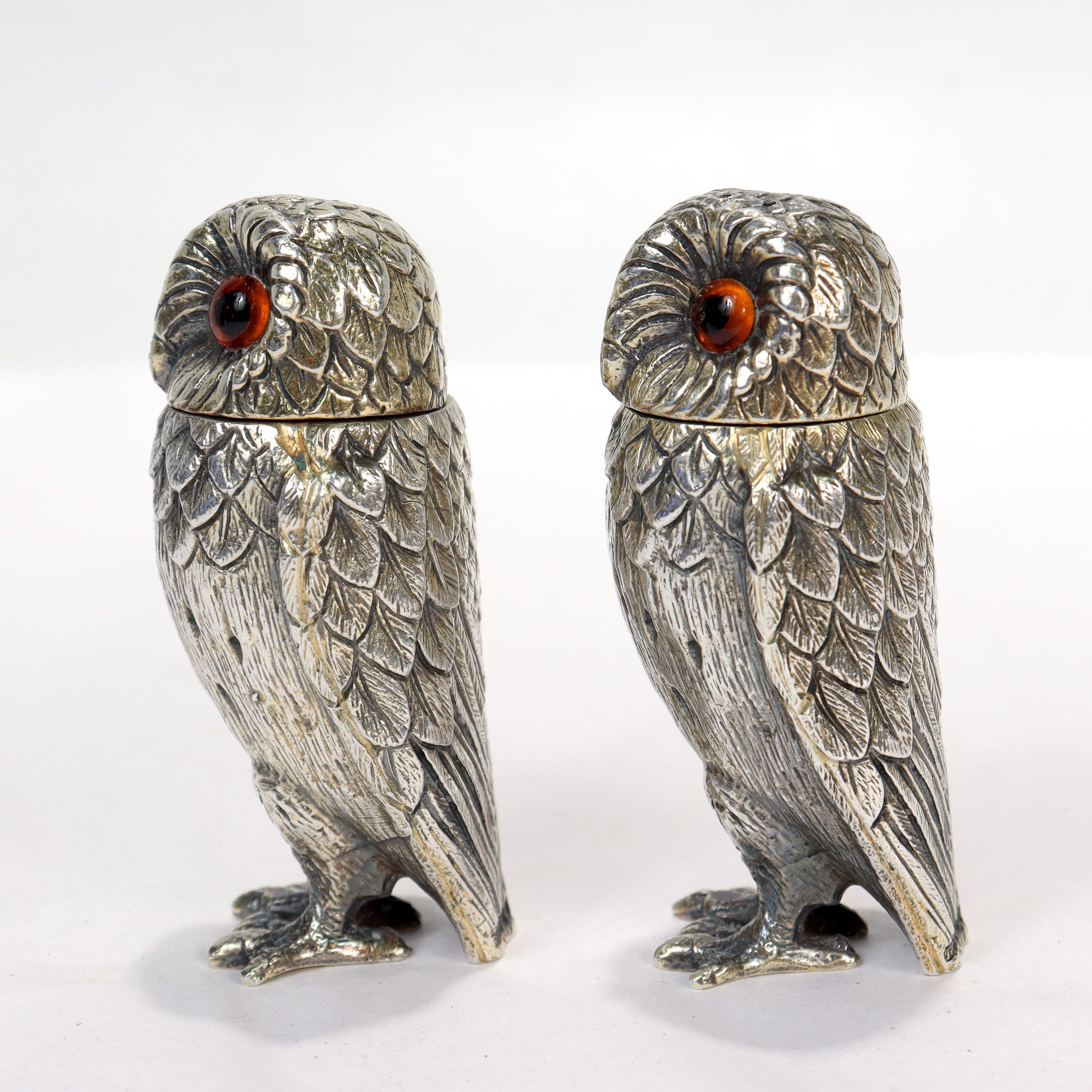 vintage owl salt and pepper shakers
