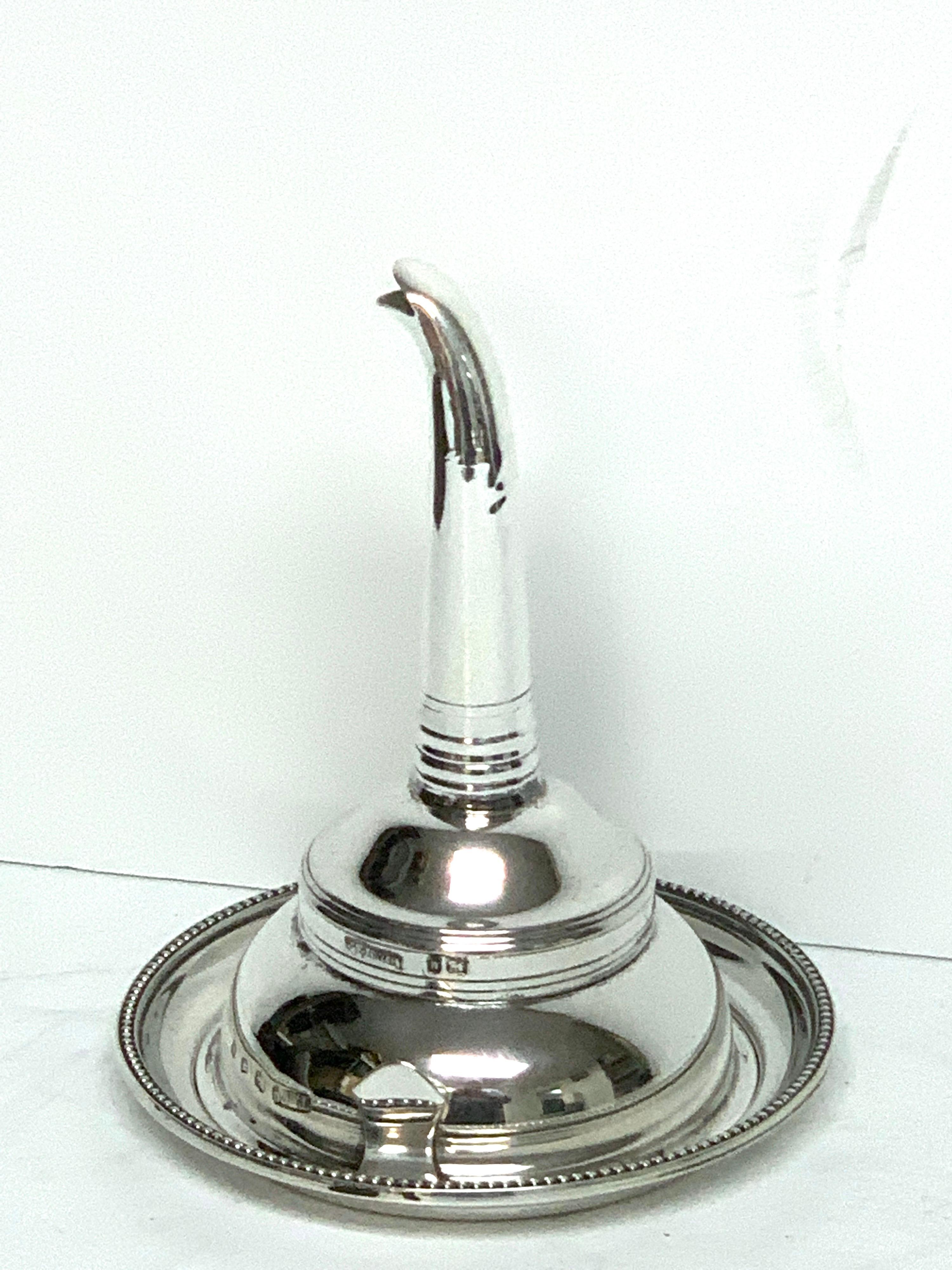 Tiffany & Co. English Sterling Wine Funnel and Tray, London, 1986 8