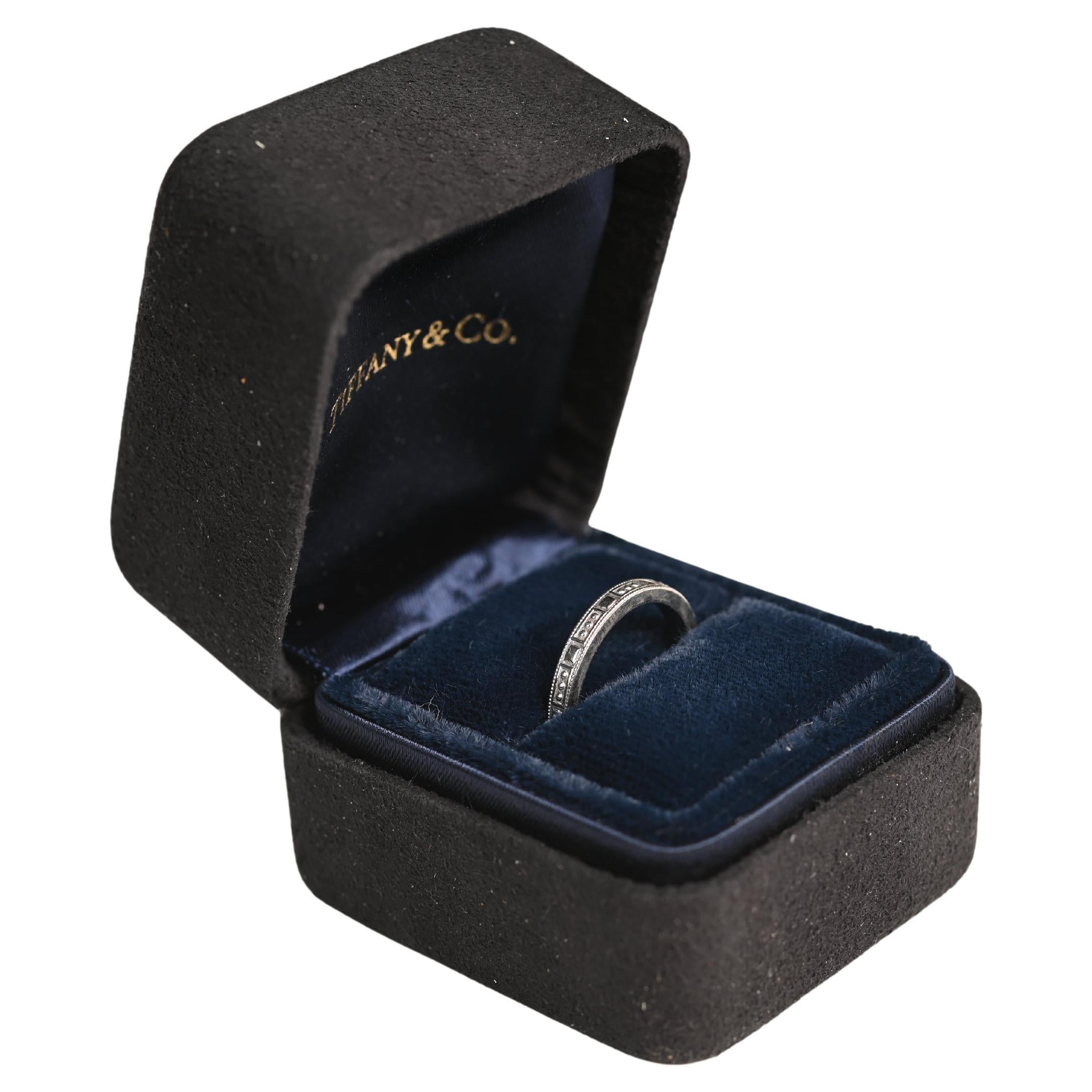 Tiffany & Co. Engraved Eternity Band (Approx. 1-Carats), Platinum