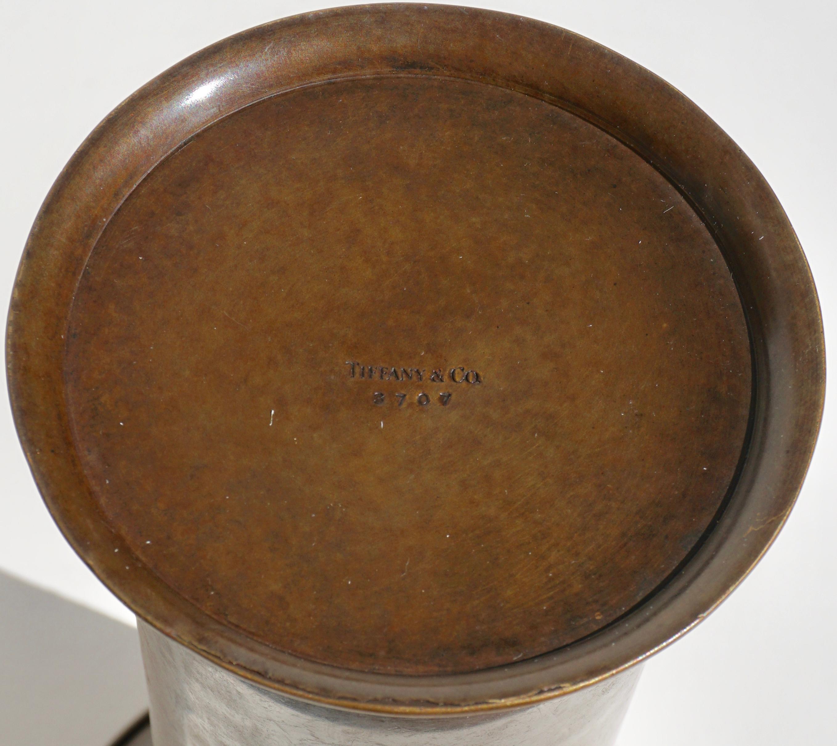 Tiffany & Co. Engraved Patinated Bronze Vase 2