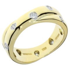 Vintage Tiffany & Co Entwined Etoile Diamond 18K and Platinum Ring