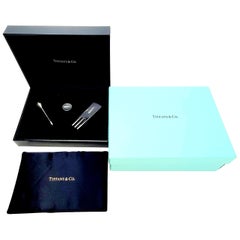 Tiffany & Co ESPN Sterling Silver Tee/Ball Marker/Divot Tool Golf Set with Box