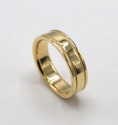 Tiffany & Co. Essential 18 Karat Yellow Gold Double Milgrain Wedding Band Ring