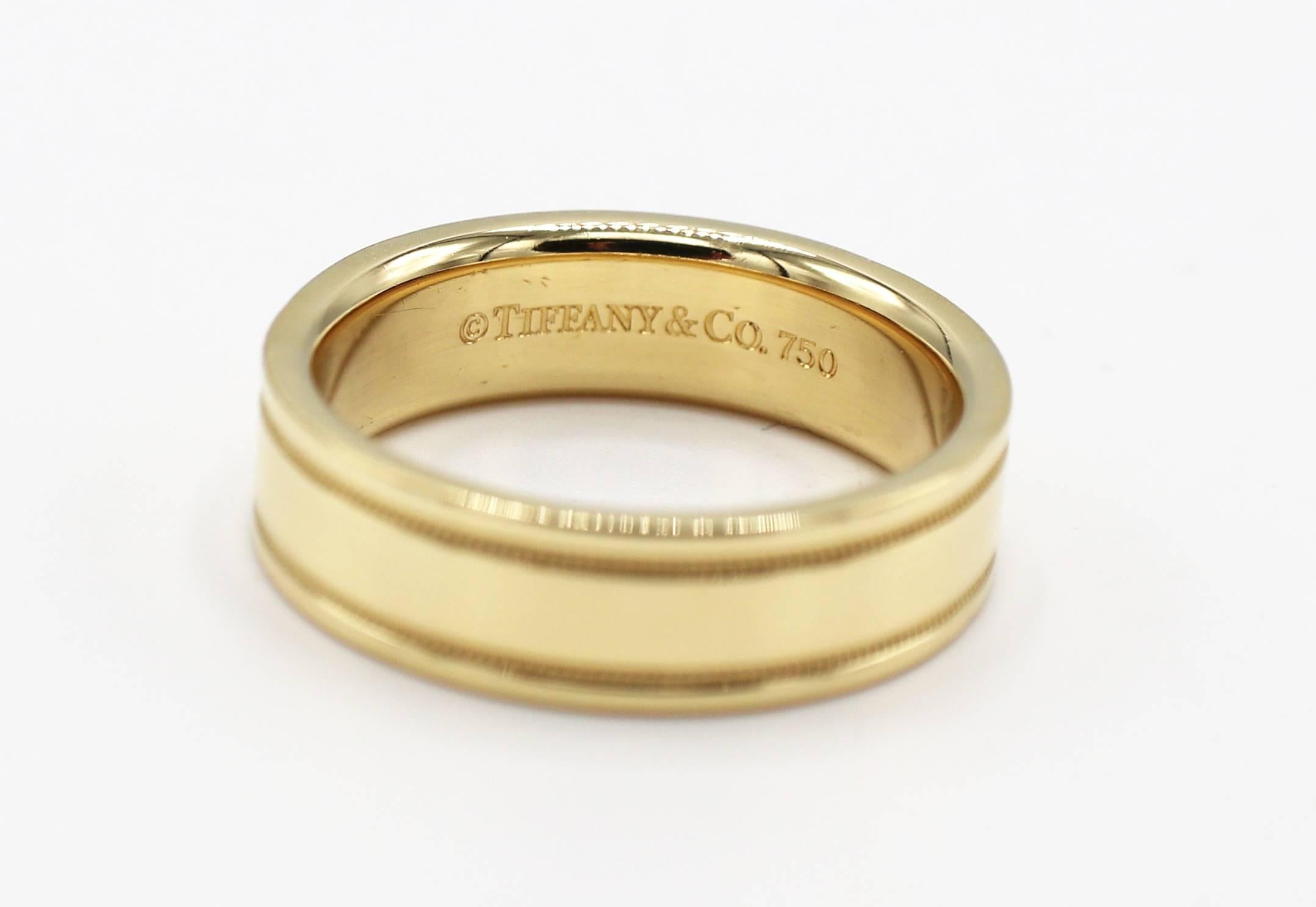 tiffany double milgrain ring