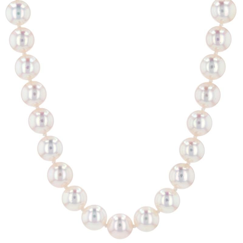 Bead Tiffany & Co. Essential Akoya Pearl Knotted Strand Necklace, White Gold 18k