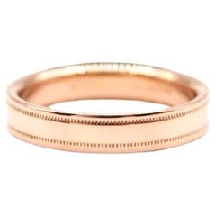 TIFFANY & Co. Essential Band 18K Roségold 4mm Doppelter Milgrain Ring 7,5