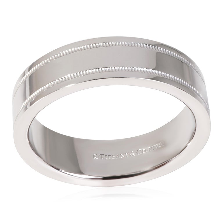Tiffany and Co. Essential Band in 950 Platinum For Sale at 1stDibs