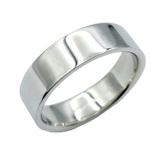 Tiffany & Co. 'Essential' Collection Unisex 6mm Band Ring in Polished Platinum