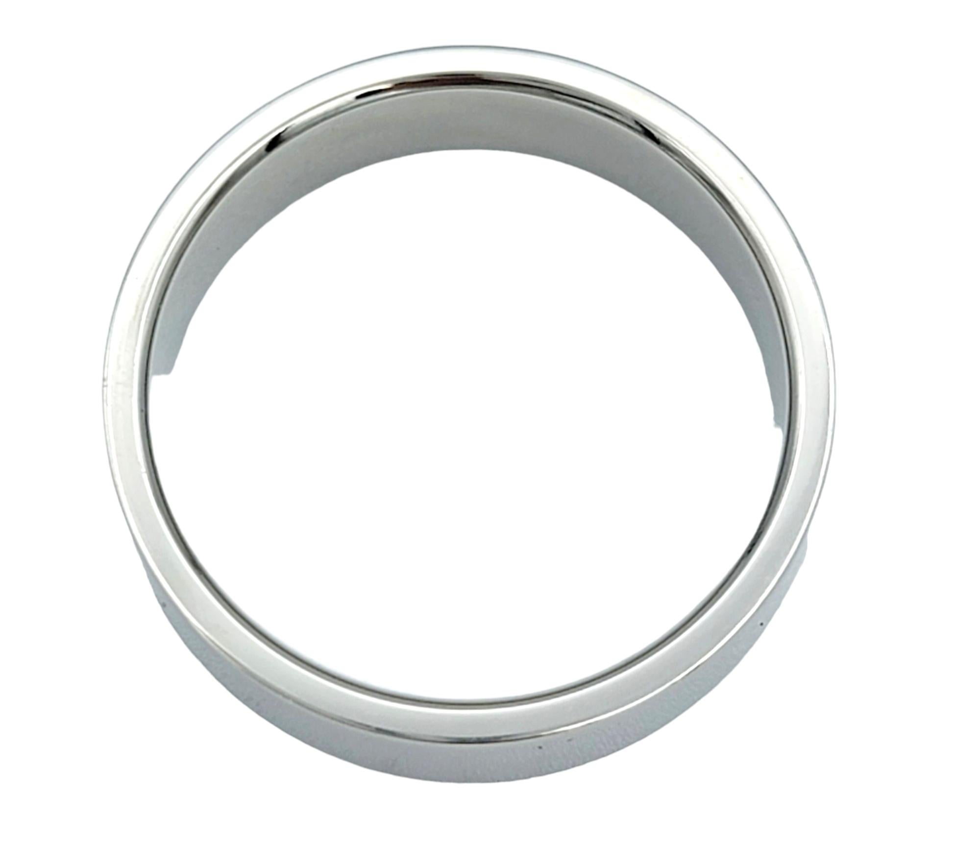 Tiffany & Co. 'Essential' Collection Unisex 6mm Band Ring in Polished Platinum For Sale 1