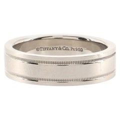 Tiffany & Co. Essential Double Miligrain Ring Platinum