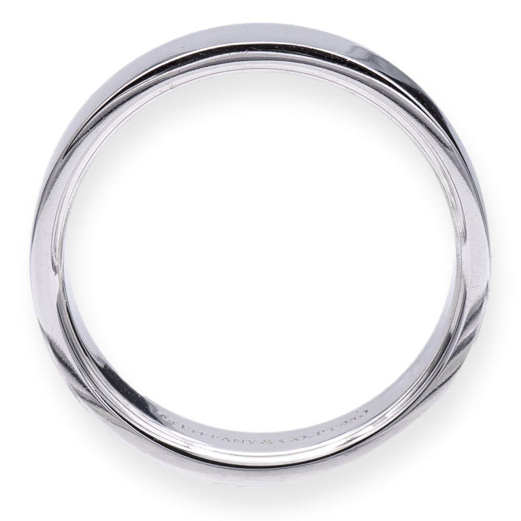 Modern Tiffany & Co. Essential Platinum Wedding Band Ring 4mm Size 7