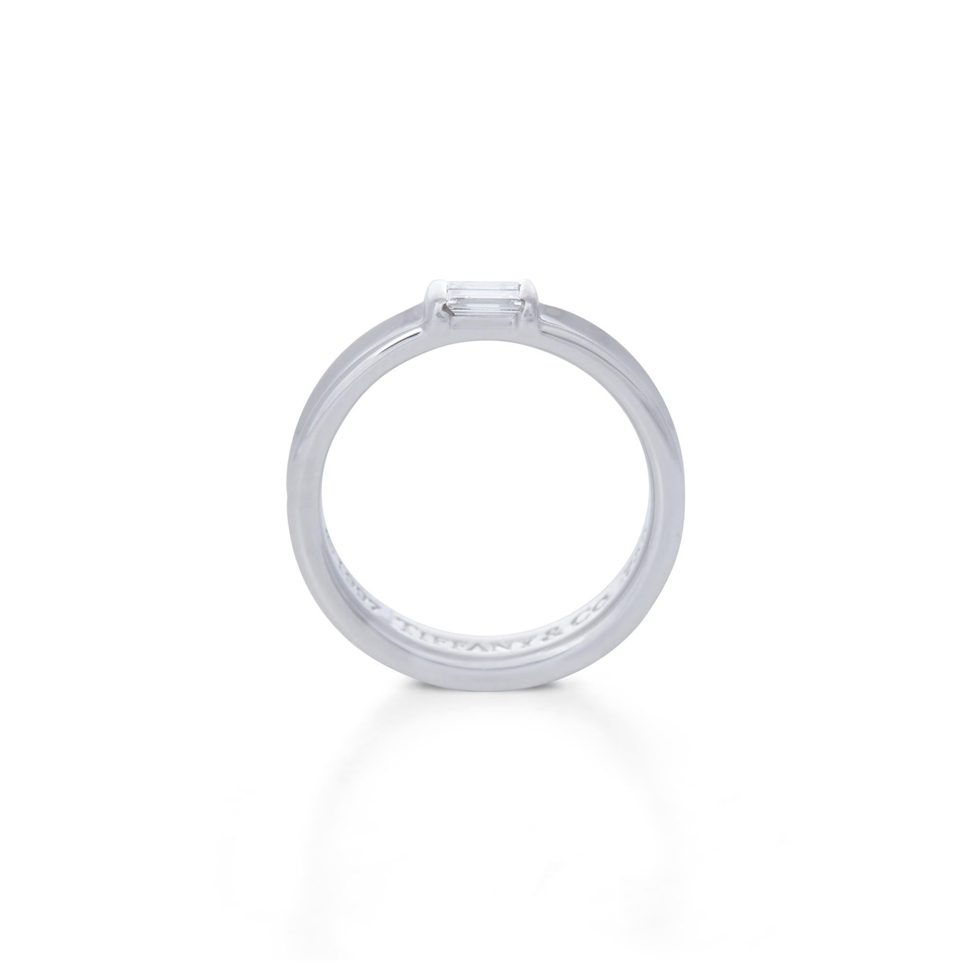 Contemporary Tiffany & Co. 'Essential' White Gold Diamond Ring