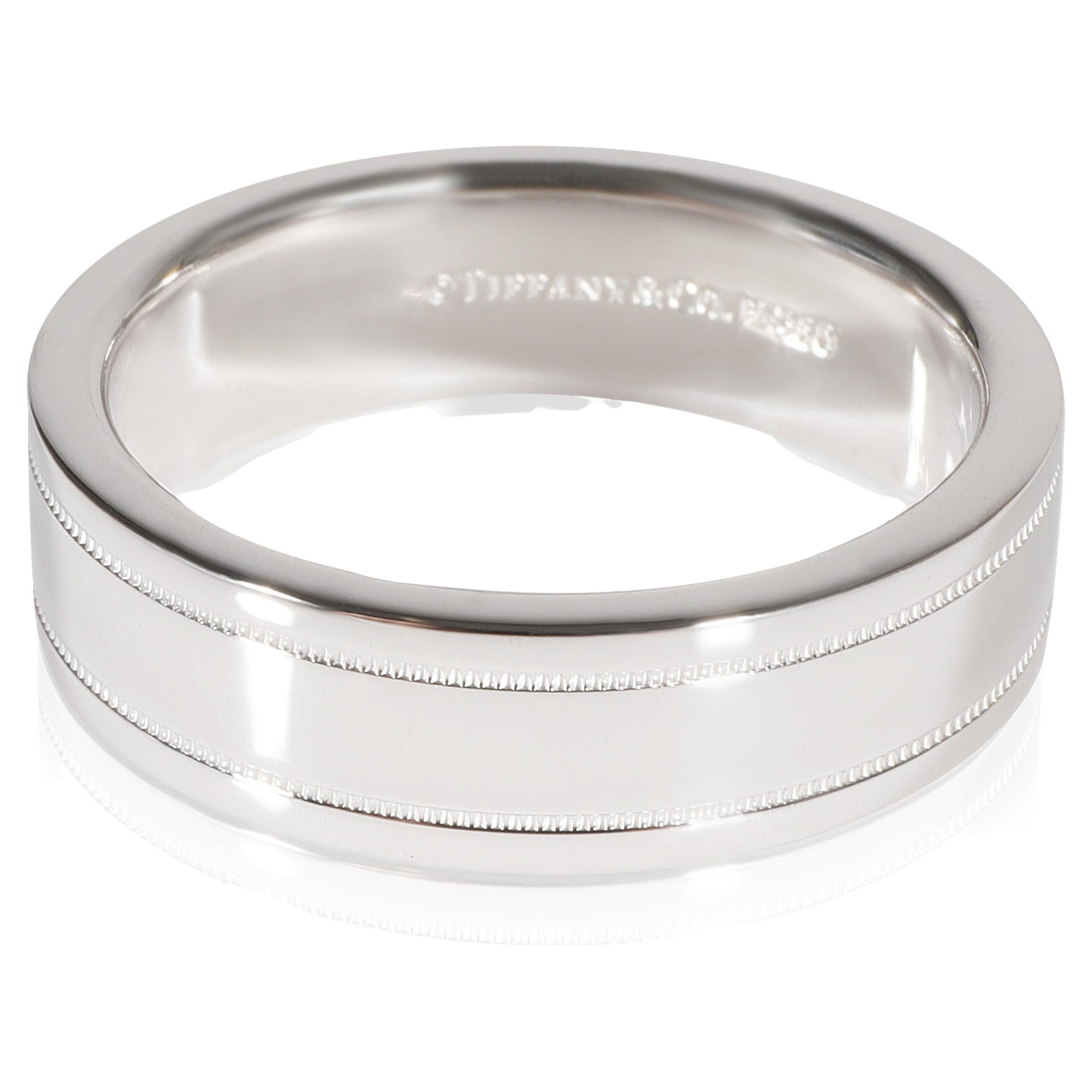 Tiffany & Co. Essentials Double Milgrain Band in Platinum