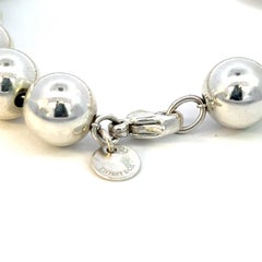 Tiffany & Co Estate 10 mm Ball Bracelet Size 7.5" Sterling Silver 10 mm