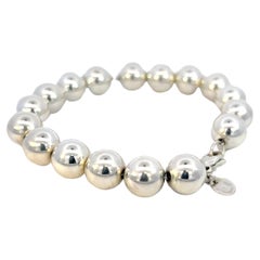 Tiffany & Co Estate 10 mm Ball Bracelet Size 7.5" Sterling Silver 10 mm 