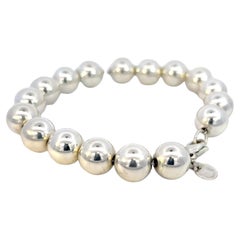 Tiffany & Co Estate Pulsera de bola de 10 mm Tamaño 7,5" Plata de ley