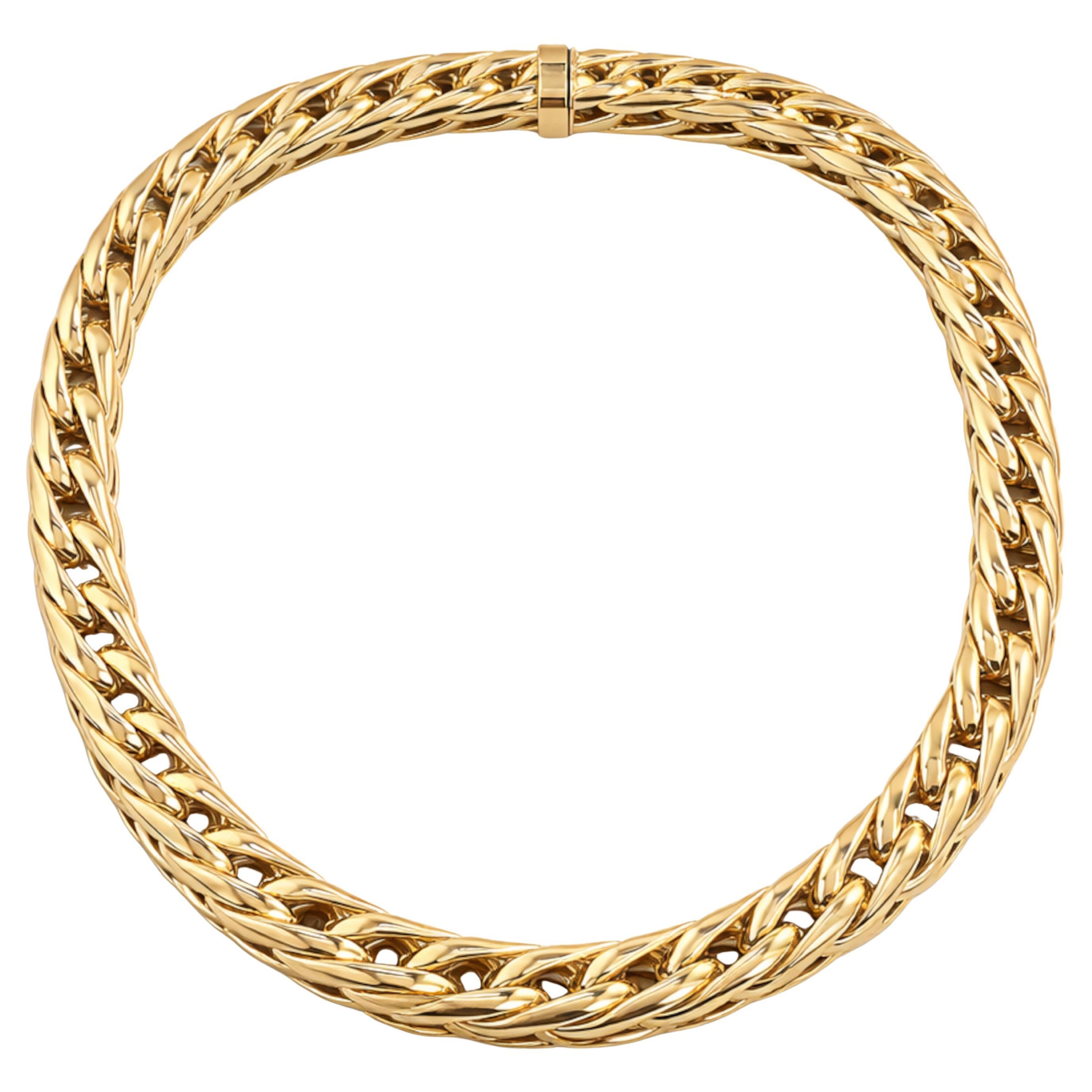 Tiffany & Co. Collar de cadena de eslabones de oro amarillo de 18 quilates, 140,3 gramos