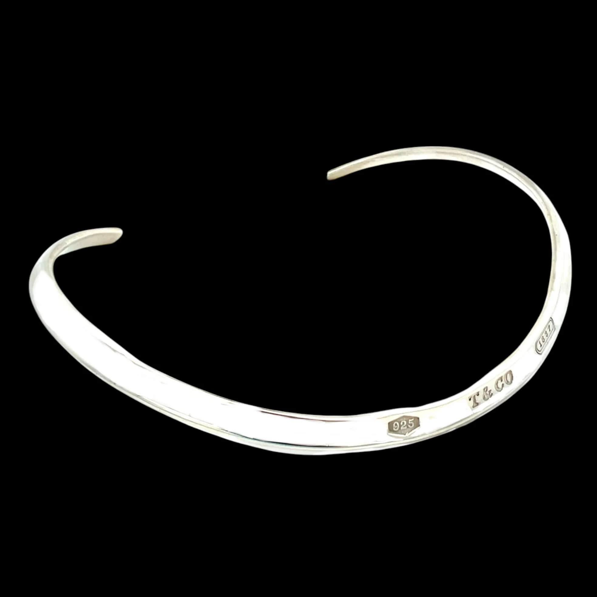 Tiffany & Co Estate 1837 Rare Chocker Sterling Silver In Good Condition In Brooklyn, NY