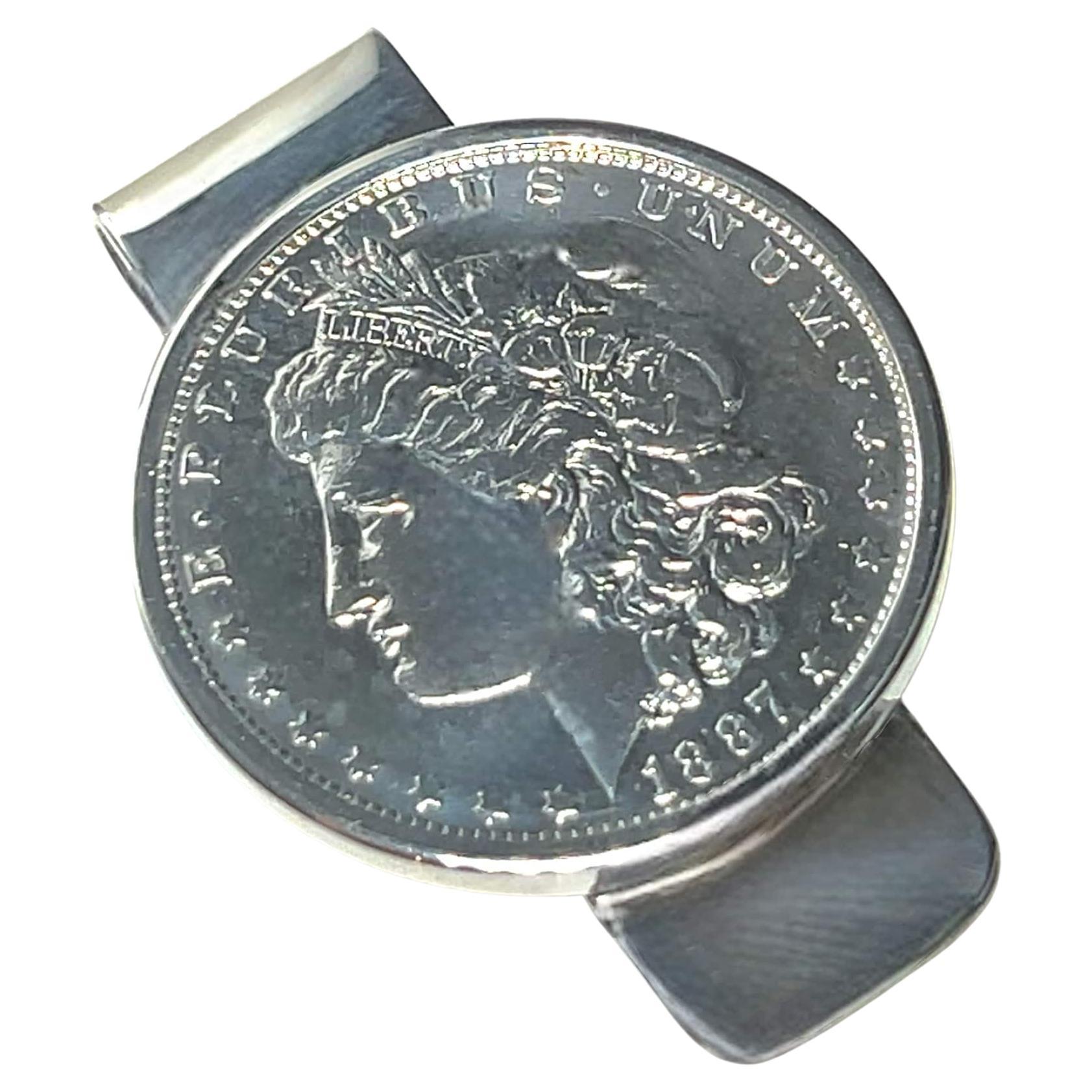 Tiffany & Co Estate 1887 E. Pluribus Unum Fabricantes Pinza para billetes Plata de ley