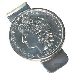 Tiffany & Co Estate 1887 E. Pluribus Unum Fabricantes Pinza para billetes Plata de ley