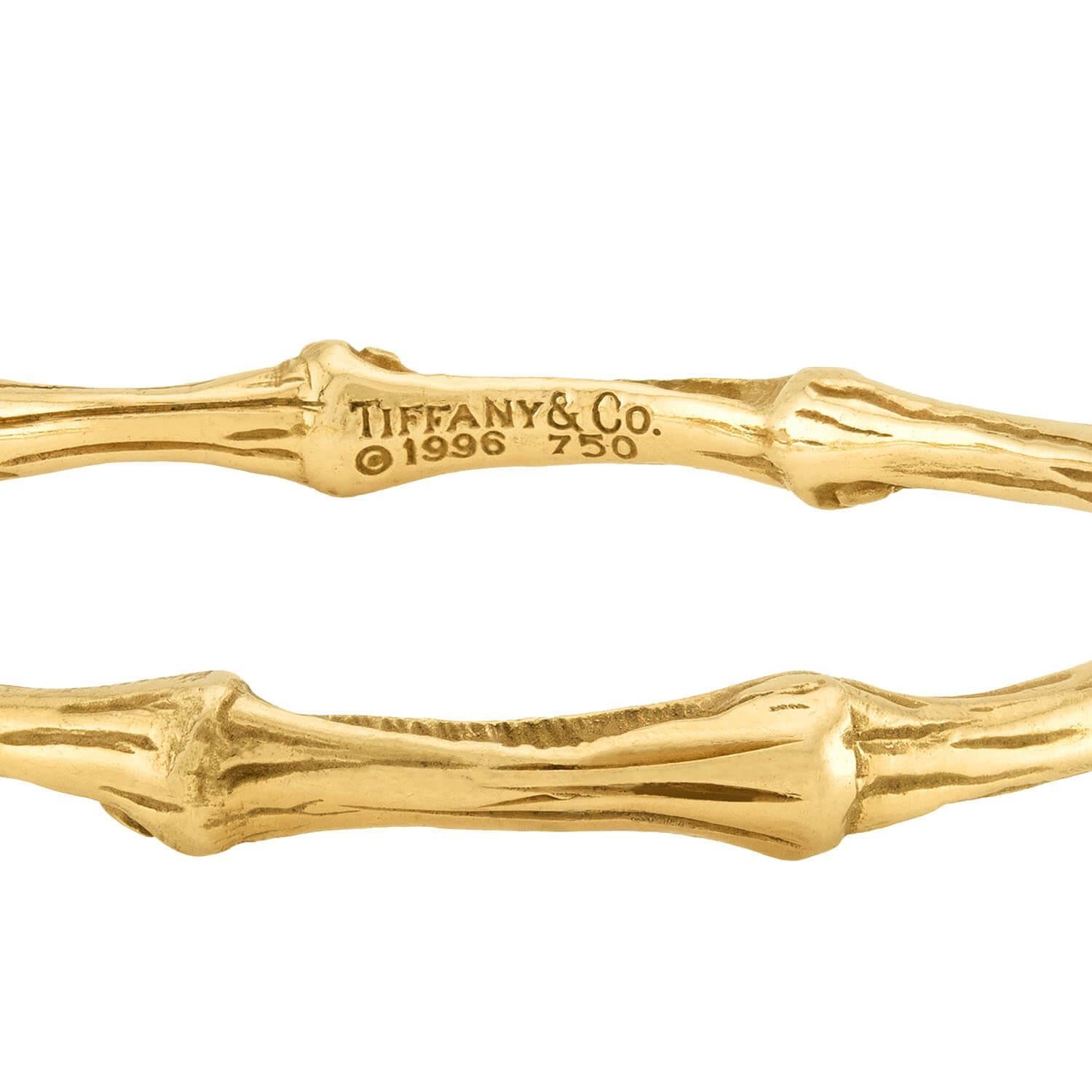 TIFFANY & CO. Brazalete de bambú 18k en Bueno estado para la venta en Narberth, PA