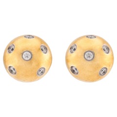 TIFFANY 
CO. Estate 18k/Platinum Diamond "Etoile" Earrings