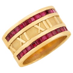 TIFFANY & CO. Nachlass 18k Rubin Atlas-Ring