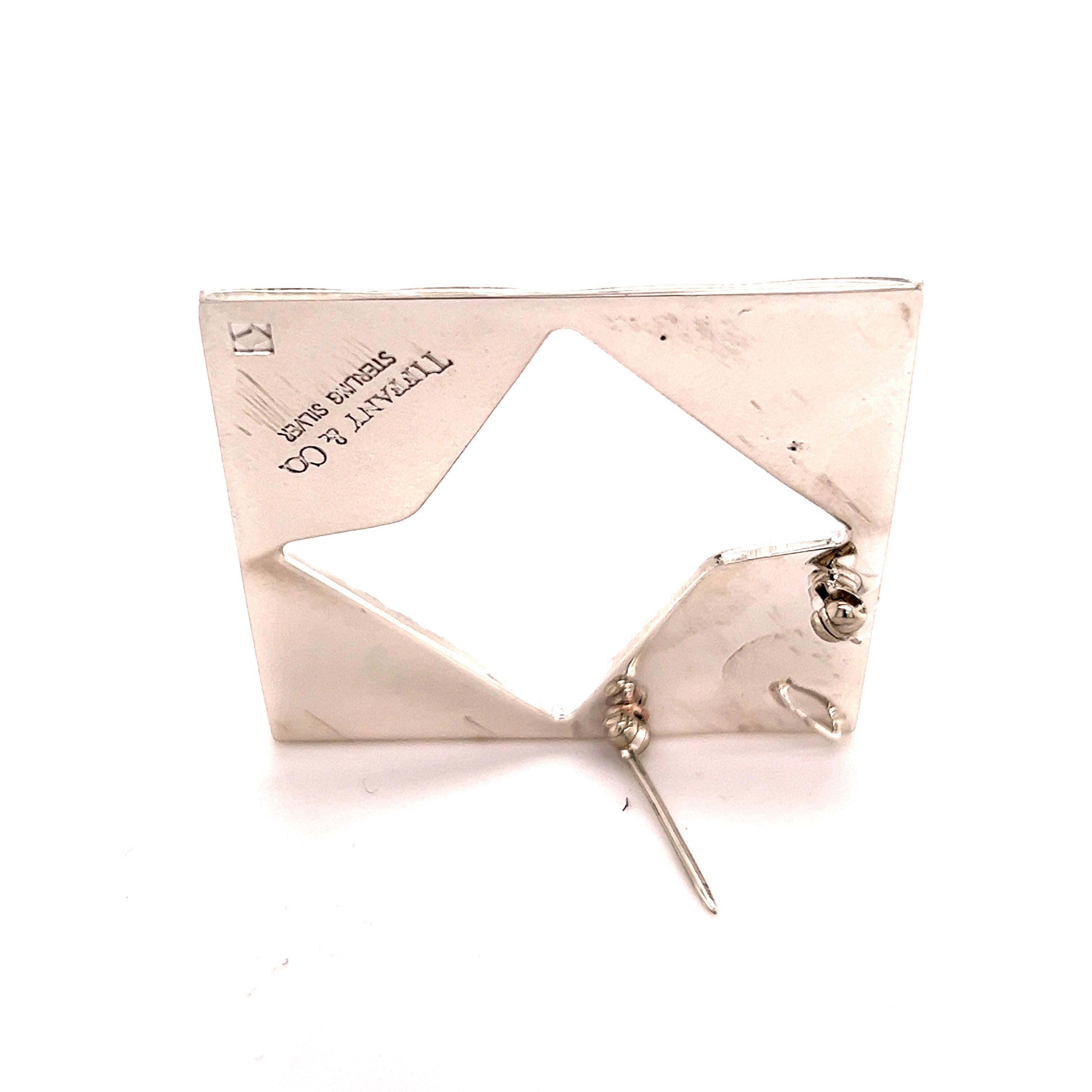 Tiffany & Co Abstrakte Brosche aus Sterlingsilber 14,8 Gramm im Angebot 1
