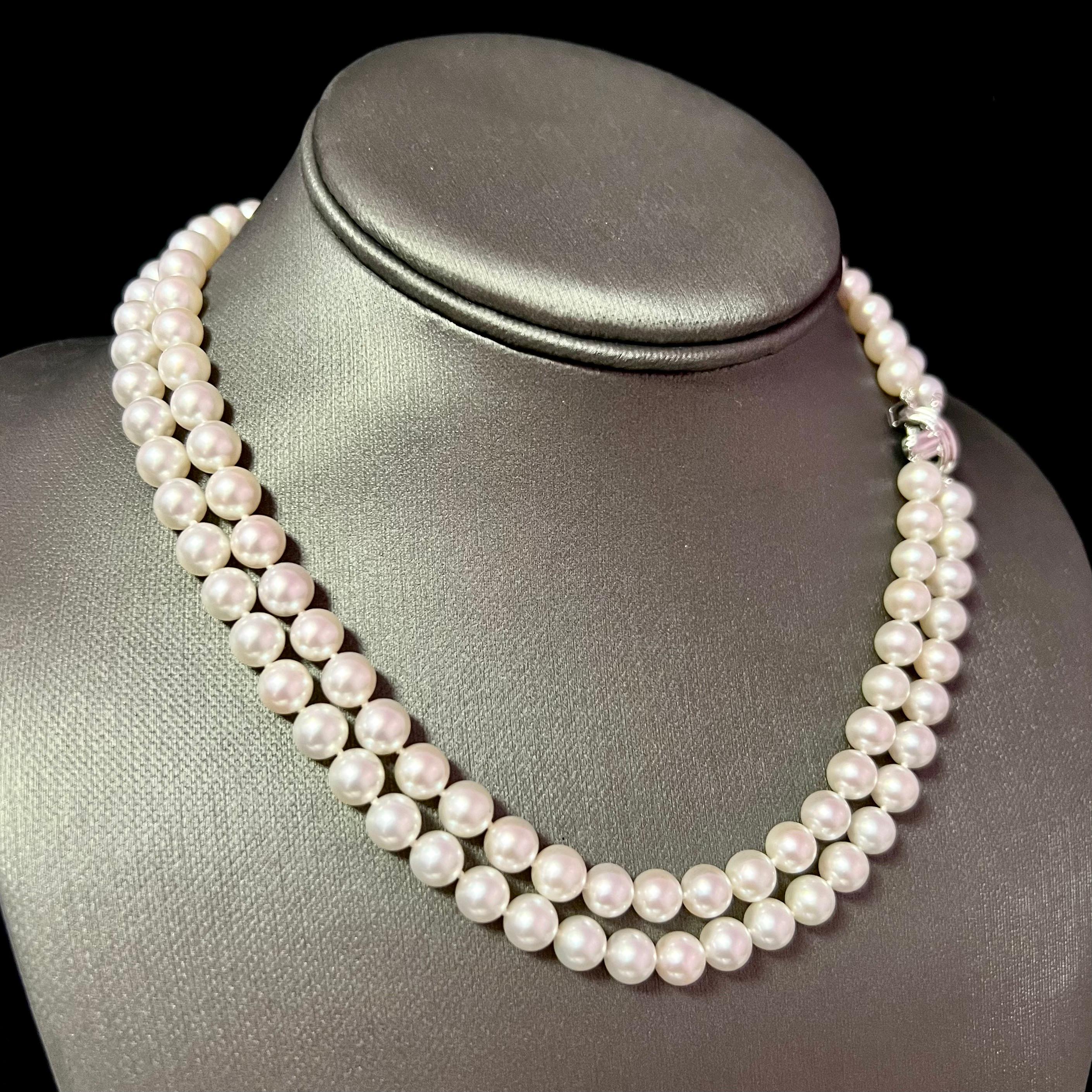 Tiffany & Co Nachlass Akoya Perlenkette 16-17
