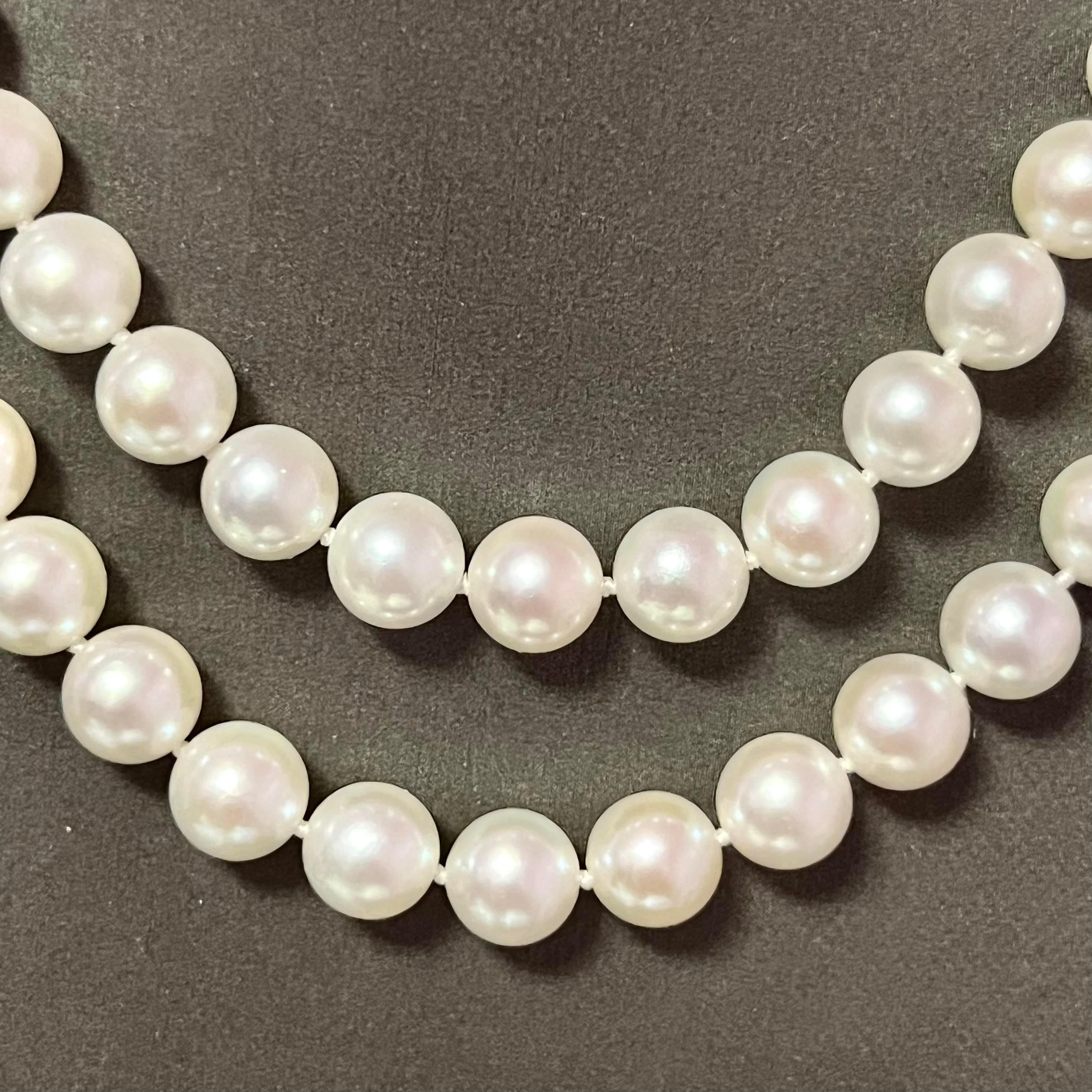 Collar de perlas Akoya Tiffany & Co Estate 34