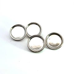 Tiffany & Co Estate Antique Buttons 1.625" Sterling Silver