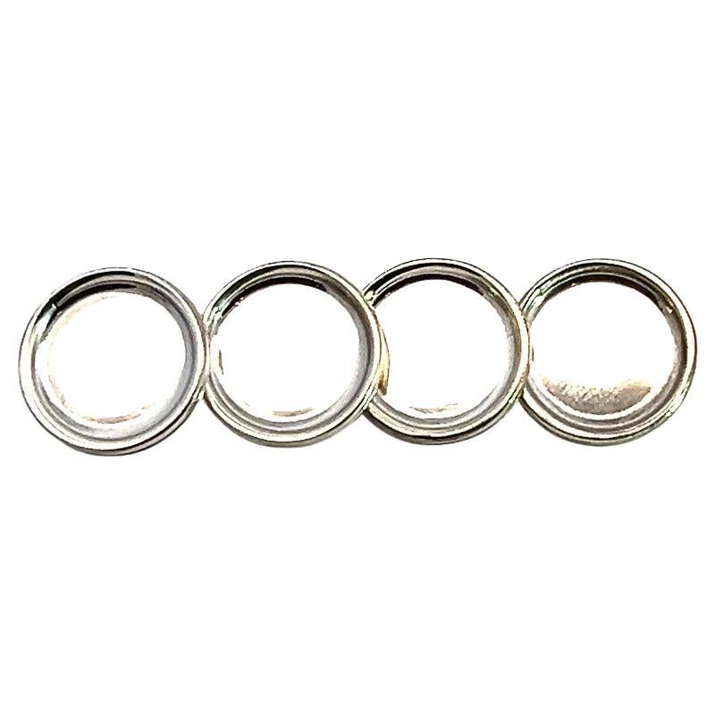 Antike Tiffany & Co Nachlass-Knöpfe 1,625" Sterlingsilber