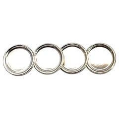 Antike Tiffany & Co Nachlass-Knöpfe 1,625" Sterlingsilber