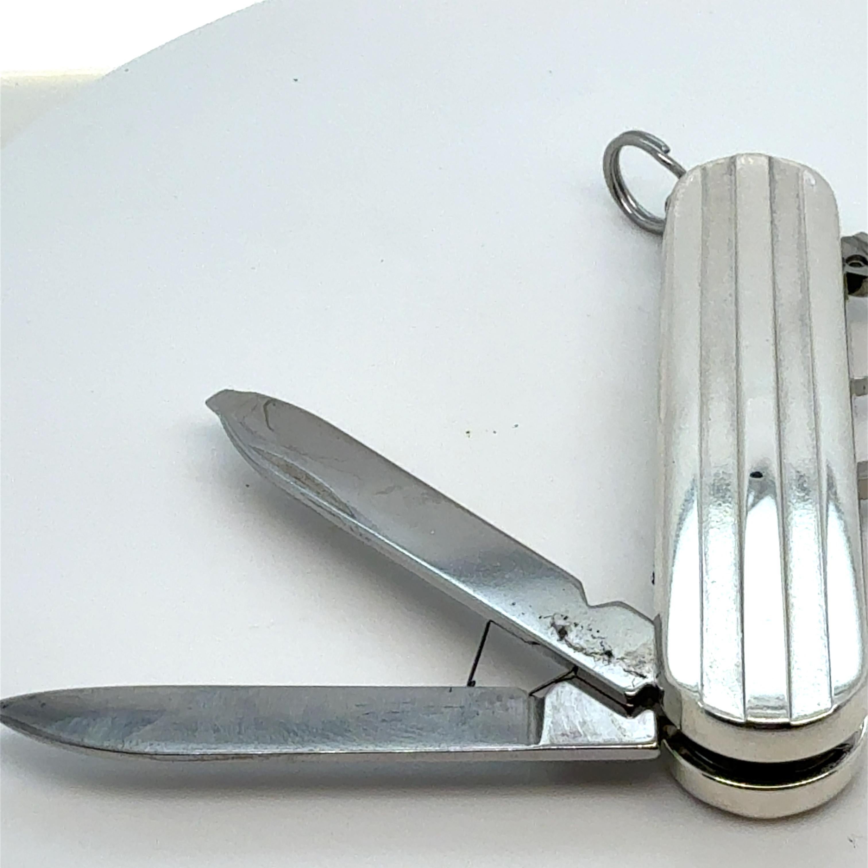 Tiffany 
Co Estate Army Pocket Knife 1995 Silver For Sale