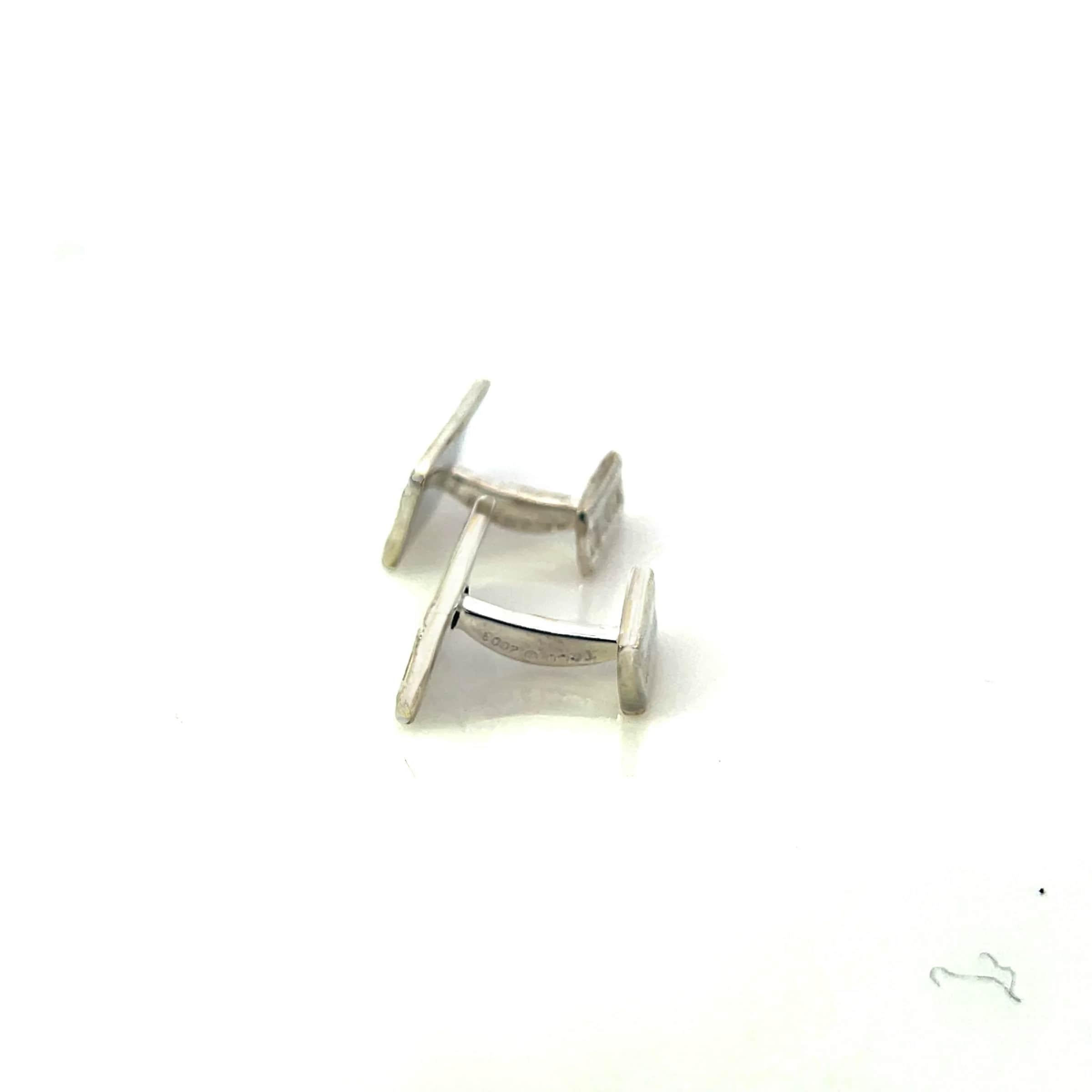 Boutons de manchette Atlas de Tiffany & Co en argent sterling 9.43 grammes en vente 2