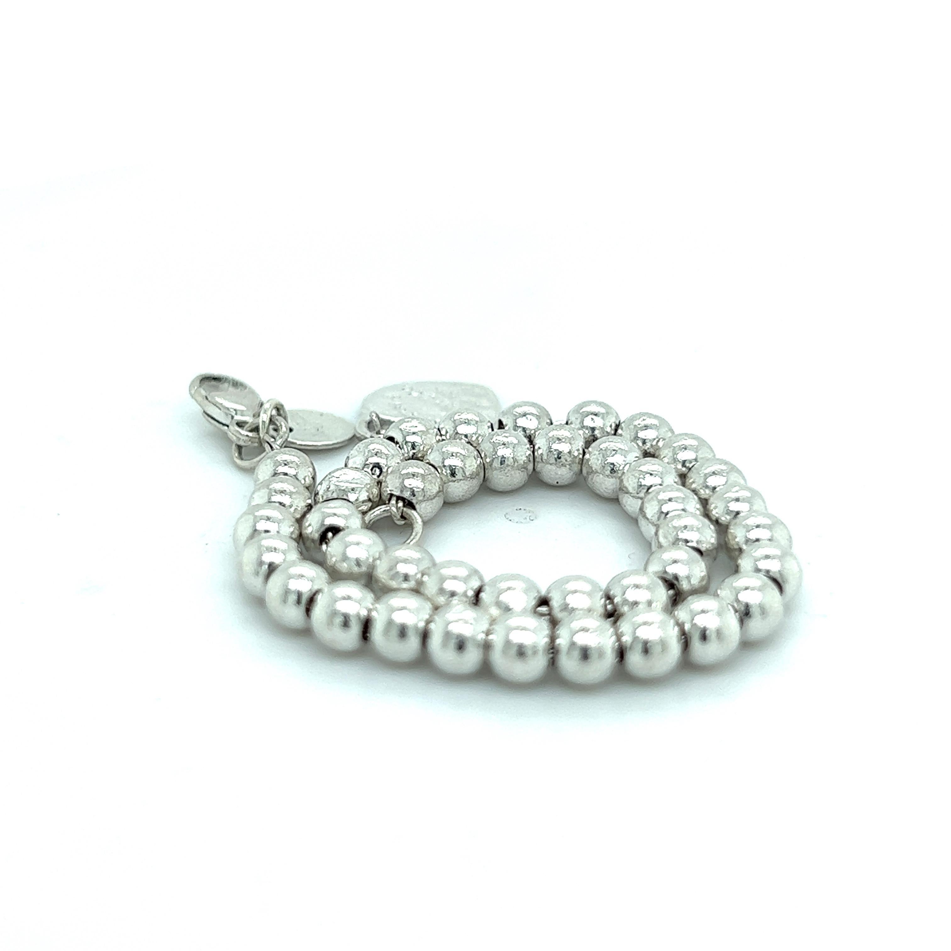 Tiffany & Co Estate Ball Bracelet Silver In Good Condition In Brooklyn, NY