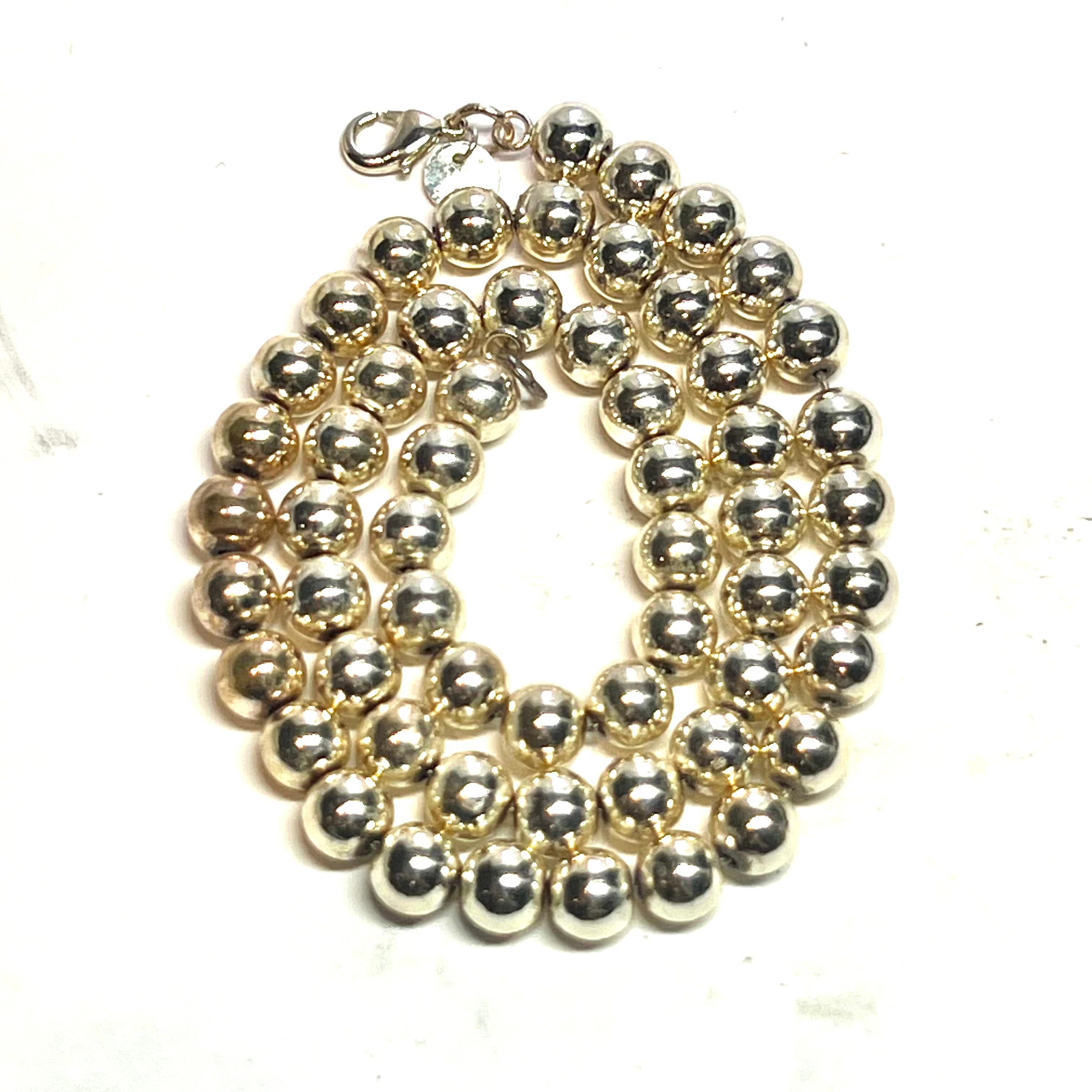 Tiffany & Co Estate Ball Necklace 17.5
