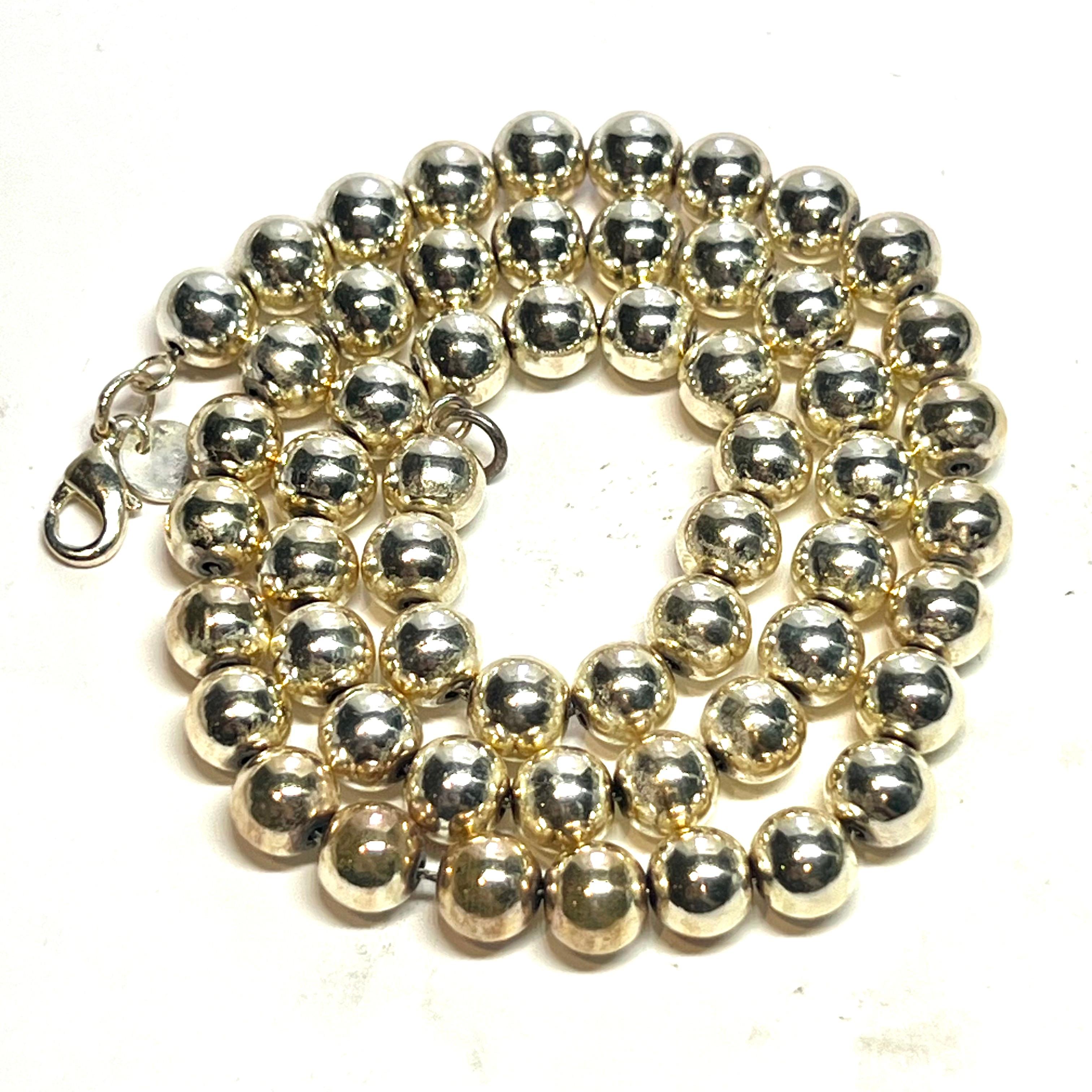Tiffany & Co Estate Ball and Ball Necklace 17.5