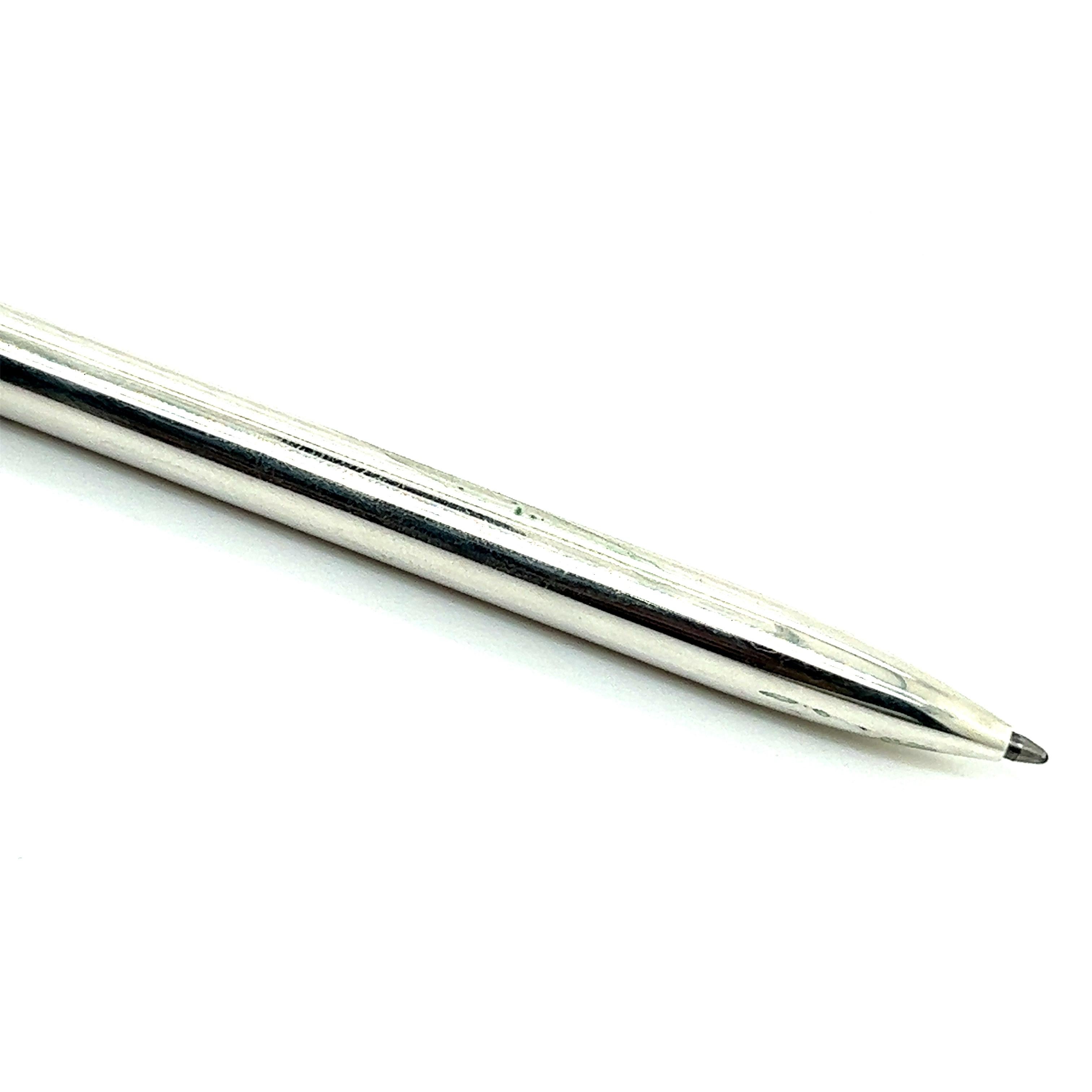 tiffany ballpoint pen in sterling silver