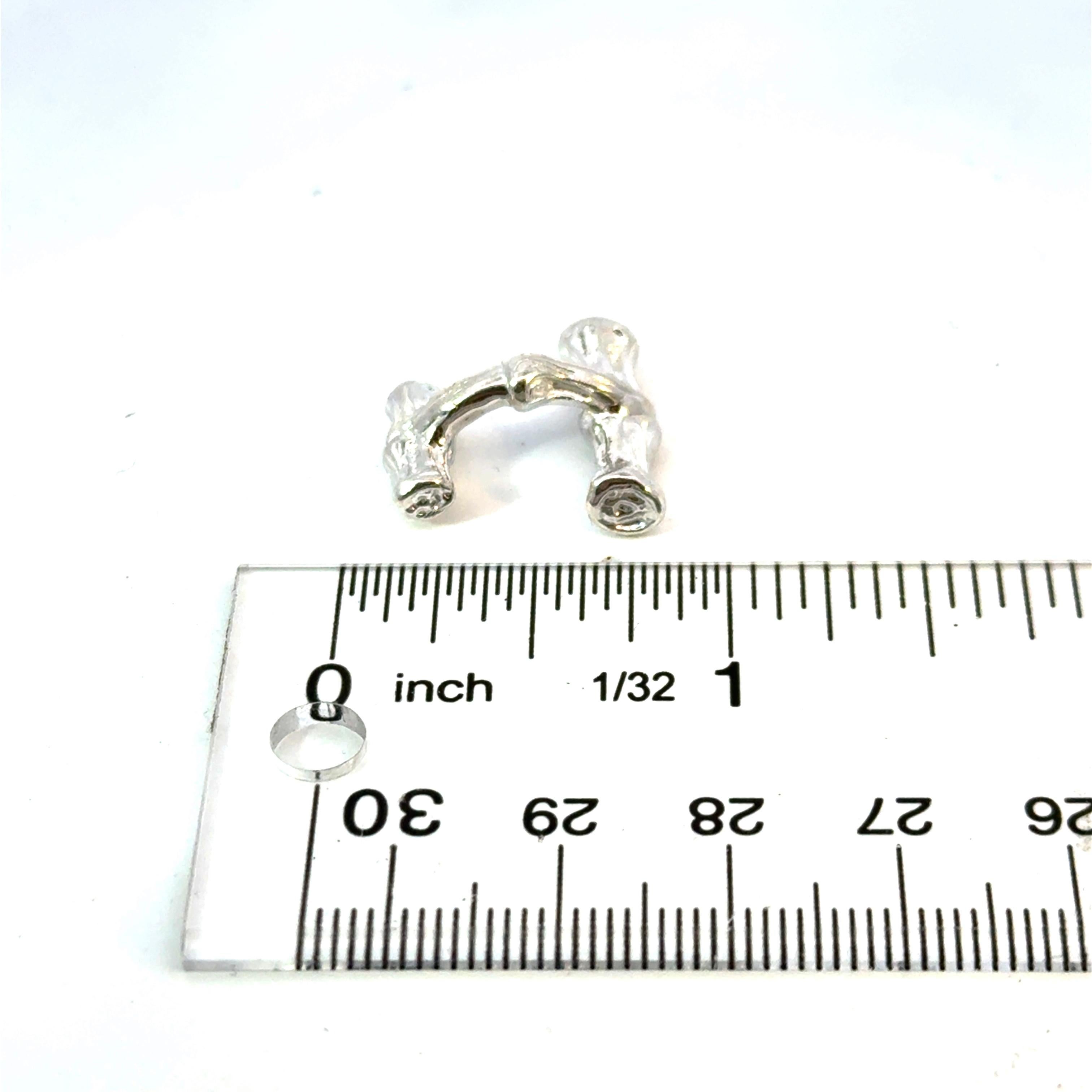 Gemelli Tiffany & Co. Estate Bamboo - Argento Sterling 10 Grammi in vendita 9